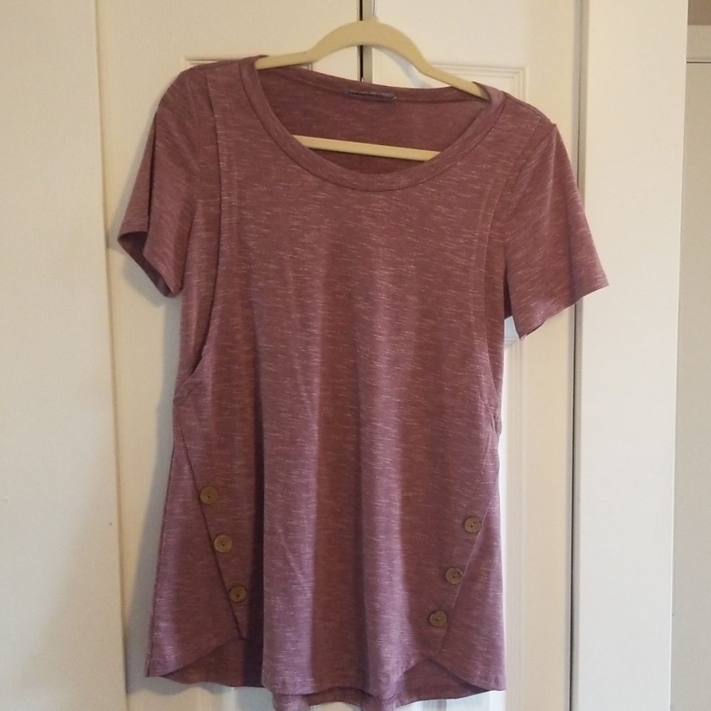 Short Sleeve Mauve Top